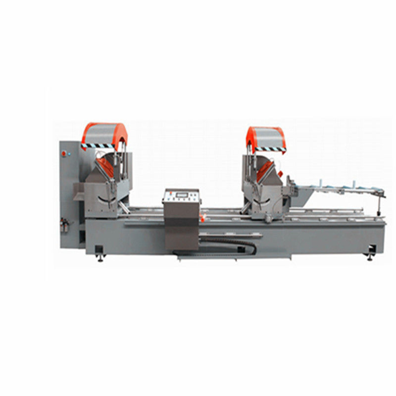 Automatic aluminium cutting saw double head cutting window corner cnc pvc profile cutting machine