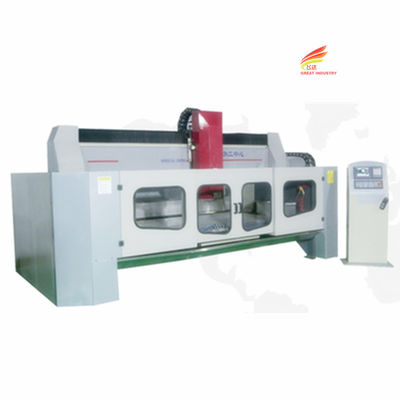  3 Axis Cnc Glass Milling Machine Edeging Cutting With 2 Glazing Beads