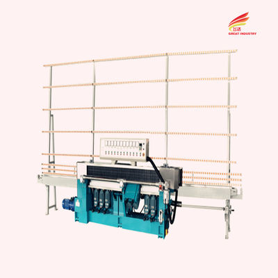Glass straight line edging machine glass machine edging tools 9 head spindle glass edging machine